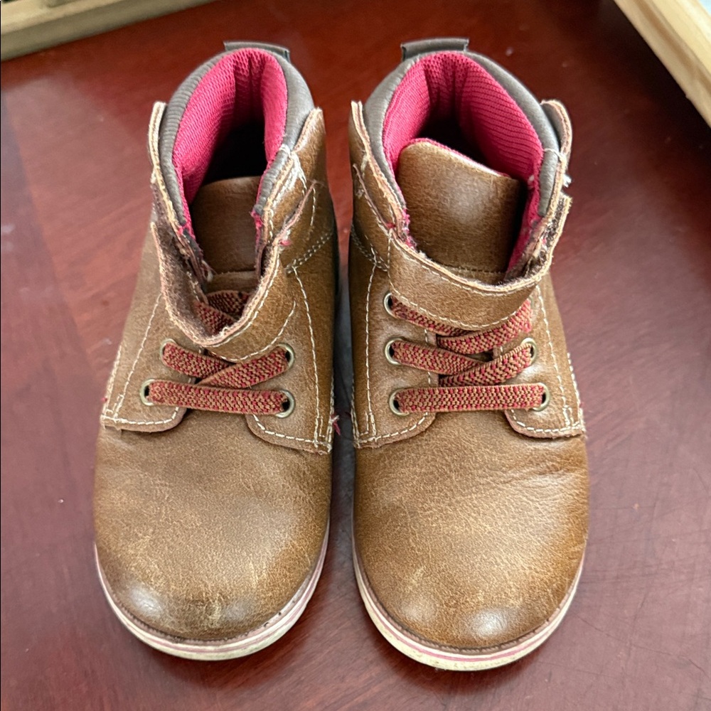 Brown Leather Kids Boots